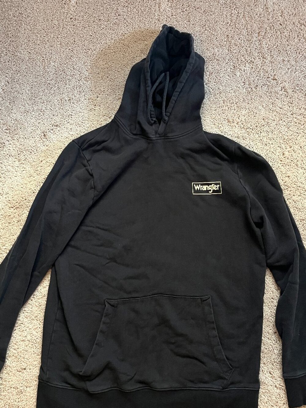 Wrangler Organic Cotton Black Box Logo Hoodie Men’s XL